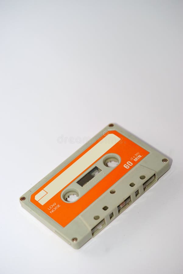 Grijze en oranje uitstekende audioband stock afbeeldingen Grijze en oranje uitstekende audioband stock afbeeldingen