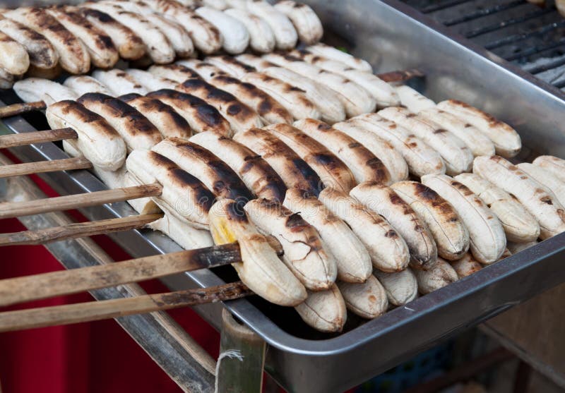 Grill Banana. stock image. Image of banana, organic, cooked 22704929