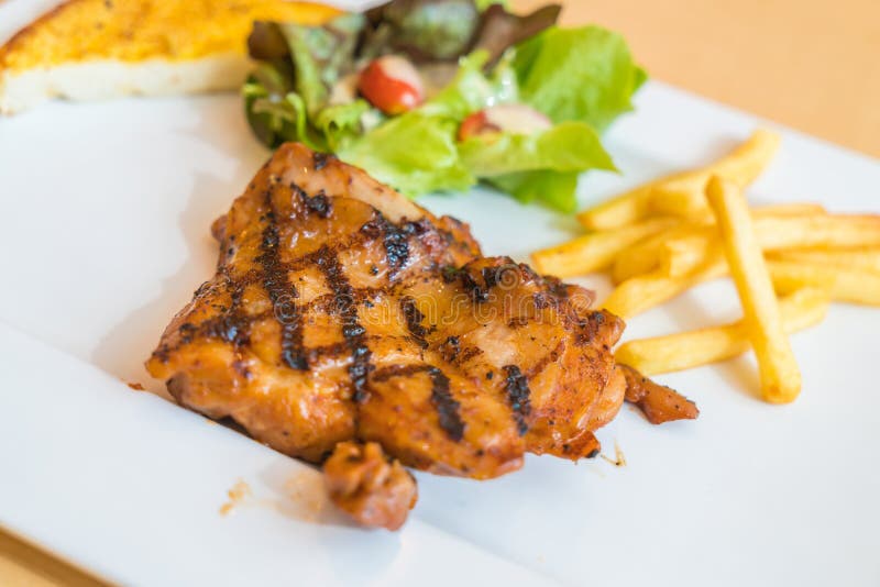 Grill chicken steak stock image. Image of grilling, meal 87938977