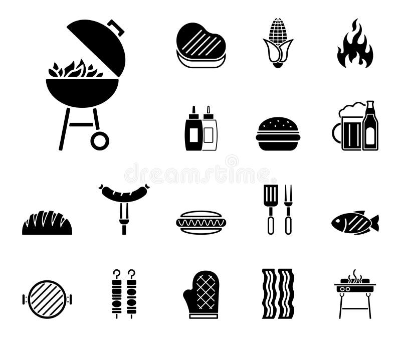 Grill & jedzenie ikony - Iconset - ilustracji Grill & jedzenie ikony - Iconset - ilustracji