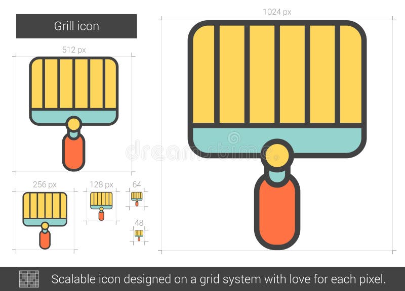 Pictogramă linie grilă. vector illustration