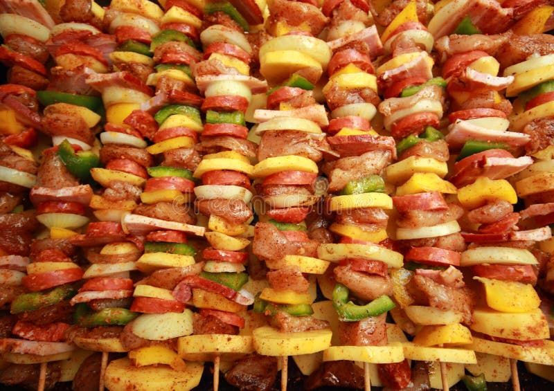 Grill Skewers stock image. Image of skewer, pepper, unhealthy 27160355