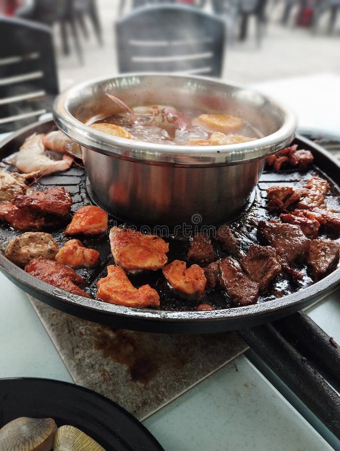 Grill and Steamboat Delicious Malaysian Dinner Stock Image Image of