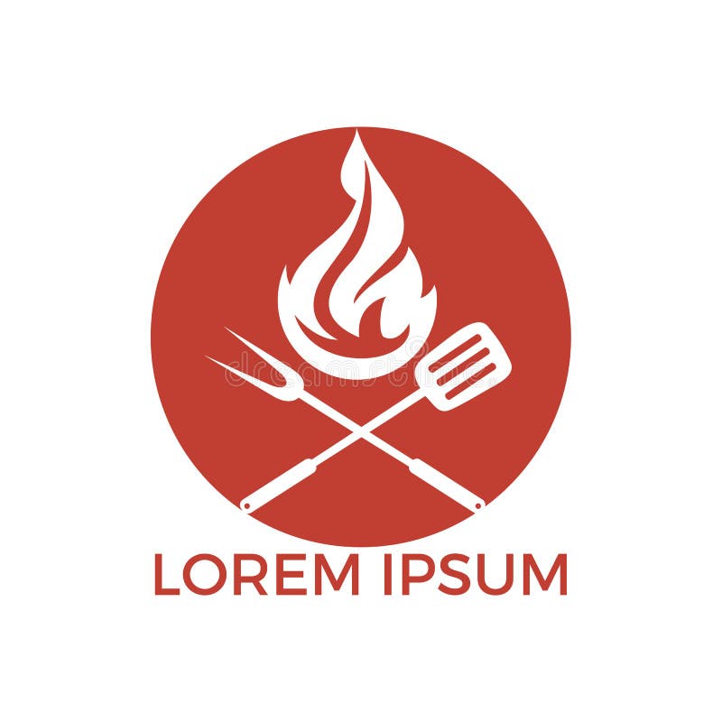 Grilla loga projekt Świeży stku loga projekt ilustracji Grilla loga projekt Świeży stku loga projekt ilustracji
