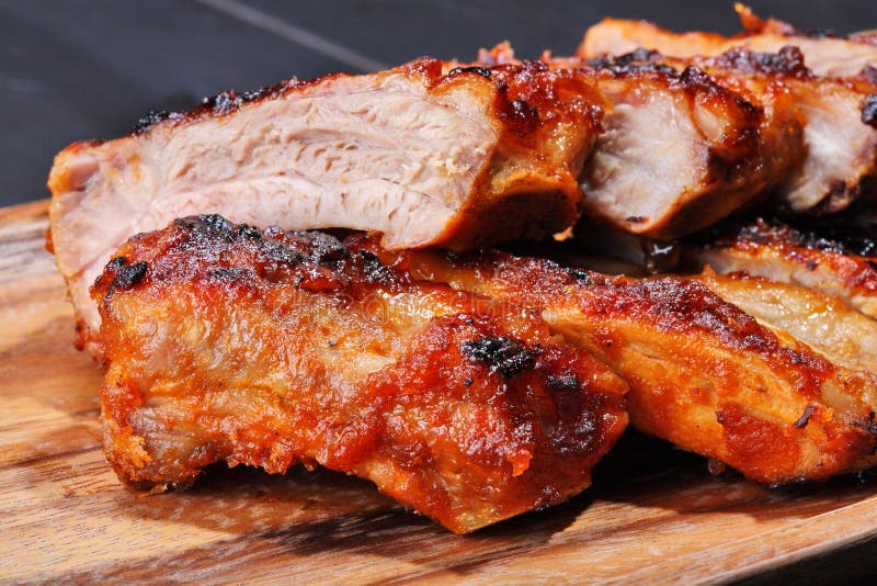 grillade porkstöd arkivbilder grillade porkstöd arkivbilder
