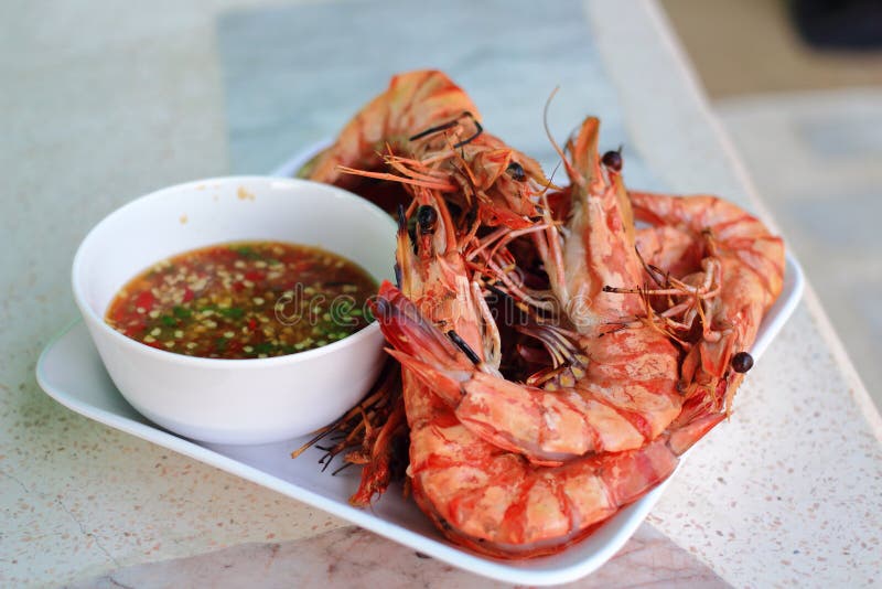 Grillade Tiger Prawn royaltyfria foton Grillade Tiger Prawn royaltyfria foton