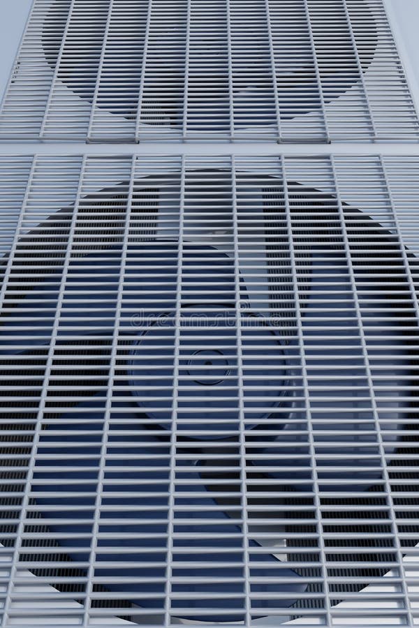 Twofan Air Conditioner Grille 3d Stock Illustration Illustration of