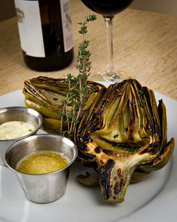 Grilled Artichoke Appetizer Stock Photo Image of flavor, healthy