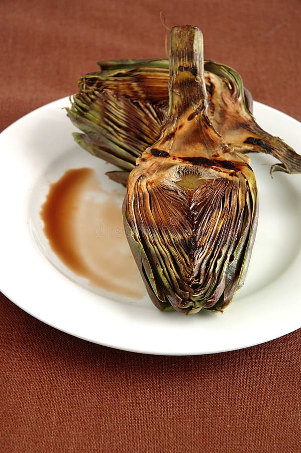 Grilled artichokes stock photo. Image of healthy, natural 2555156