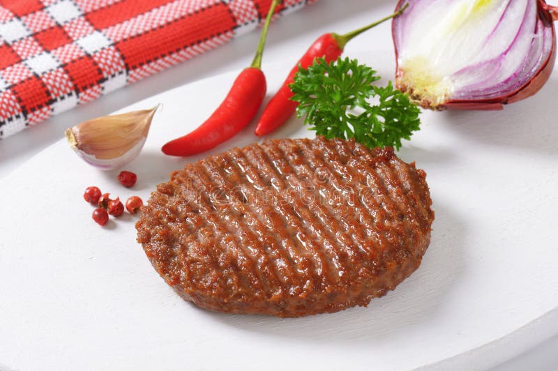 Grilled Beef Burger Patty stock image. Image of beef 57475673