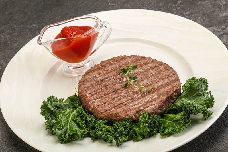 Grilled Beef Cutlet for Burger Stock Photo Image of fresh, minced