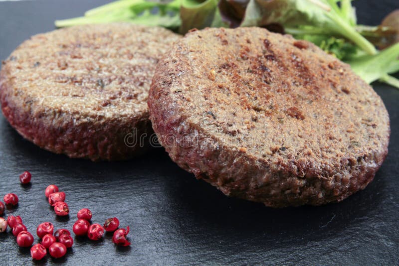 Grilled beef ground steak stock photo. Image of cooked 166876864