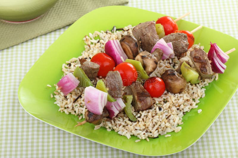 Grilled Beef Kabobs stock image. Image of skewer, kabob 20765025