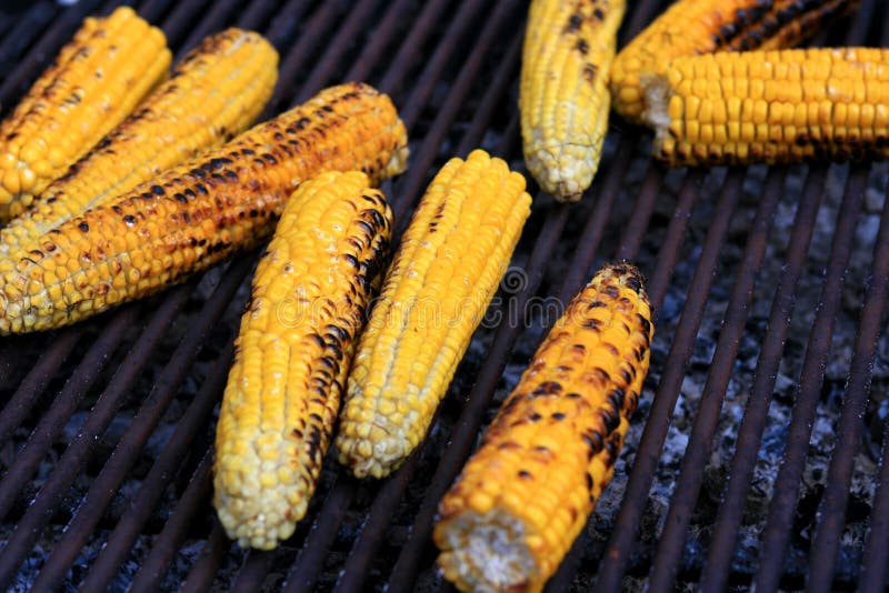 Grilled Burned Corn stock photo. Image of blackened, yellow 3394342