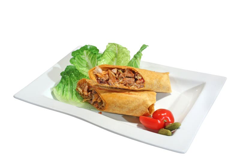 Grilled burrito with pork stock photo. Image of mexican 14674542