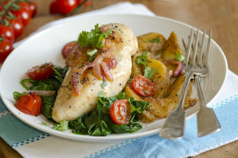 Italian Chicken Casserole stock image. Image of parsley - 13457905