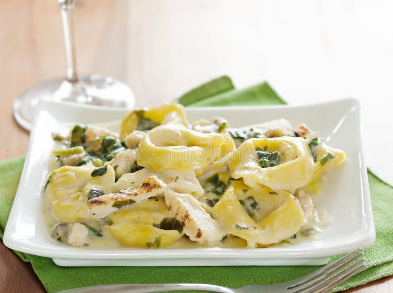 Grilled Chicken Asiago Tortellini Stock Image Image of dinner, pasta