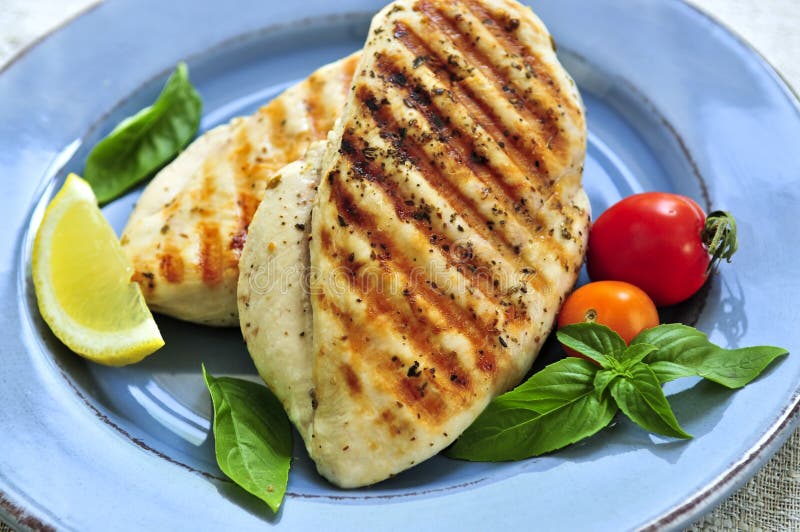 Grilled chicken breasts