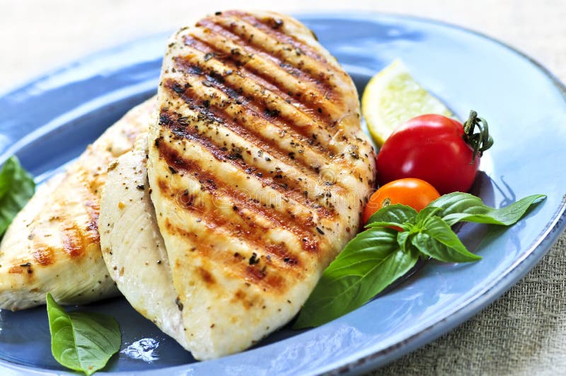 Grilled chicken breasts