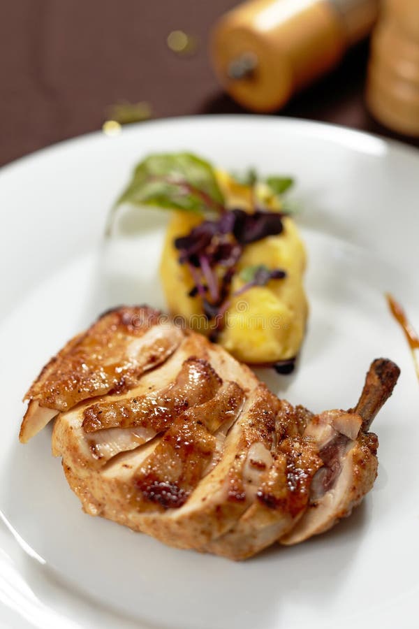 Grilled chicken leg