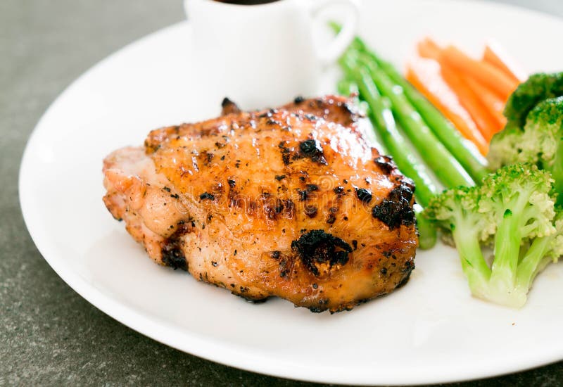 Grilled chicken steak stock photo. Image of roast, barbecue 107484294