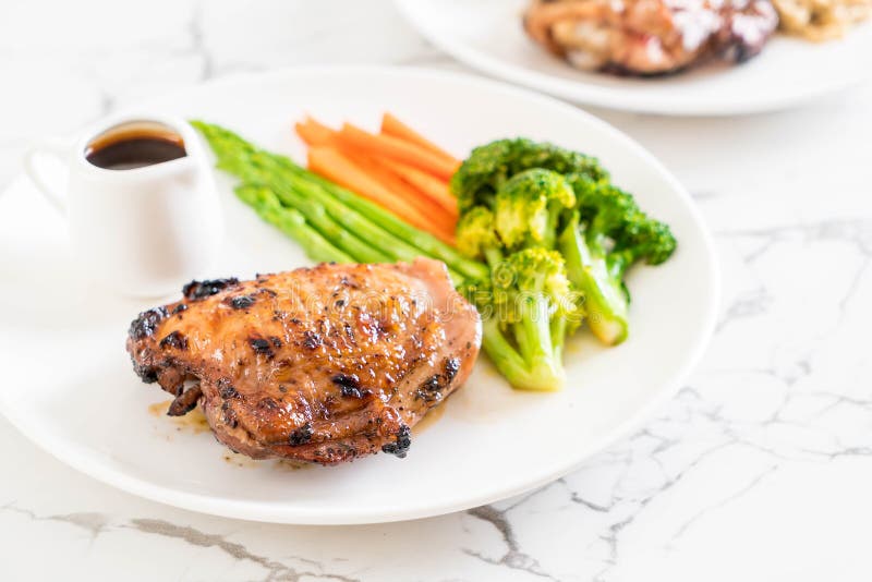 Grilled chicken steak stock photo. Image of diet, gourmet 107802272