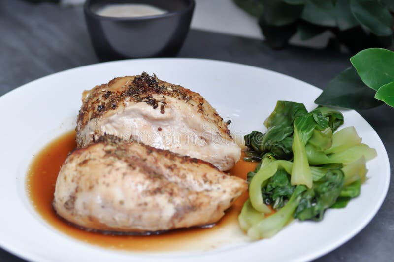 Grilled Chicken or Chicken Steak Stock Image Image of barbecued, grilled 162505341