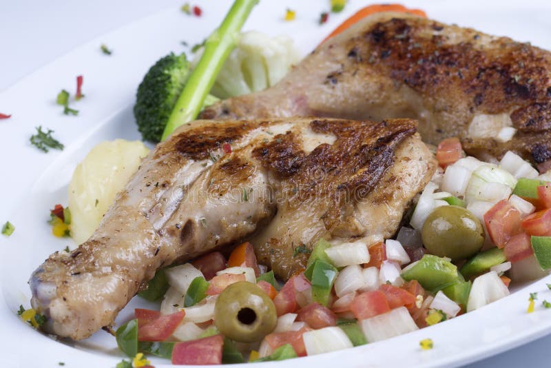 Grilled chicken steak stock photo. Image of healthy, grill 60911556