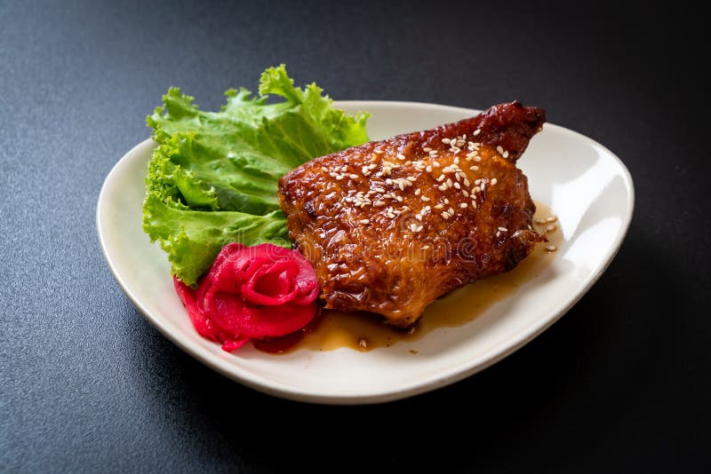 Grilled Chicken Steak with Teriyaki Sauce Stock Image Image of cooked