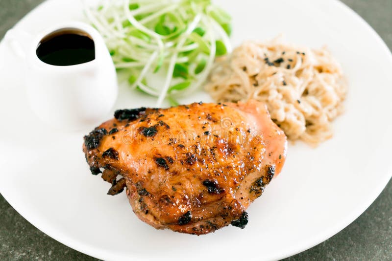 Grilled chicken steak stock image. Image of cooked, healthy 107715861