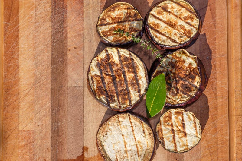Grilled eggplant stock photo. Image of grill, vegetarian 69593136