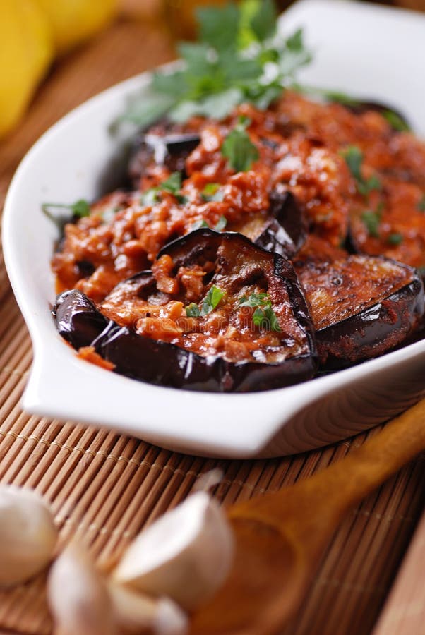 Eggplant in Spices, Baingan Bharta Stock Image Image of green