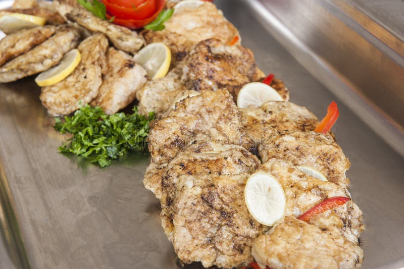 Grilled Fish with Egg Panne Stock Photo Image of cooked, fish 51954746