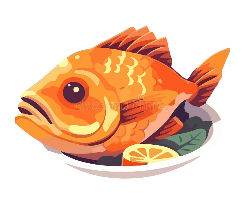 Roast Fish Plate Stock Illustrations 2,067 Roast Fish Plate Stock