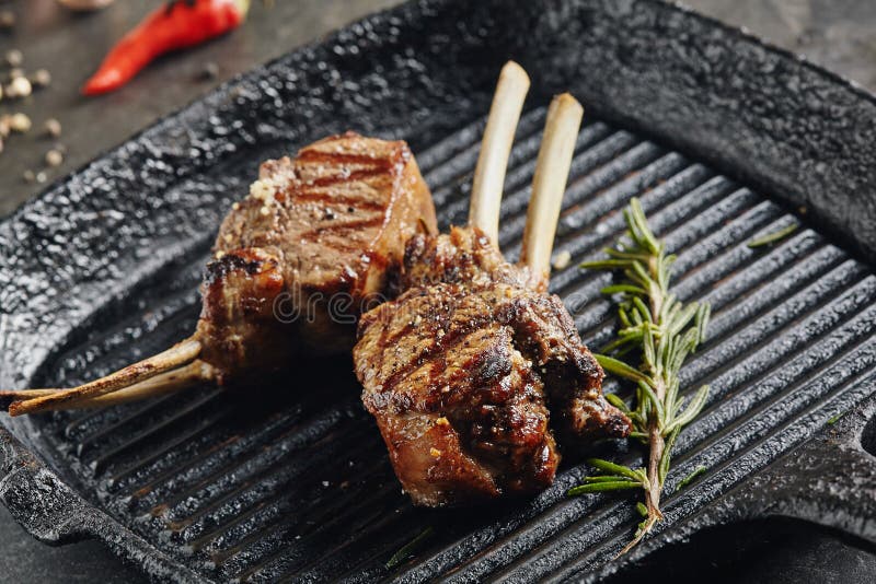 Rack of Lamb Barbecue stock image. Image of prepared 104381985
