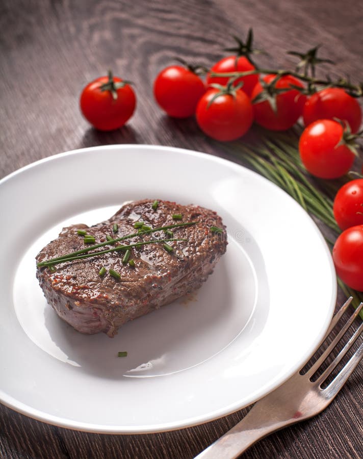 Grilled Hot Steak Meat on Plate Stock Photo Image of background, steak 40235700