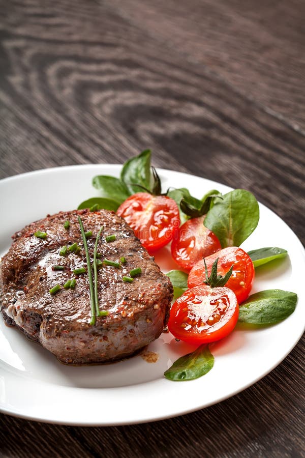 Grilled Hot Steak Meat on Plate Stock Image Image of white, sirloin