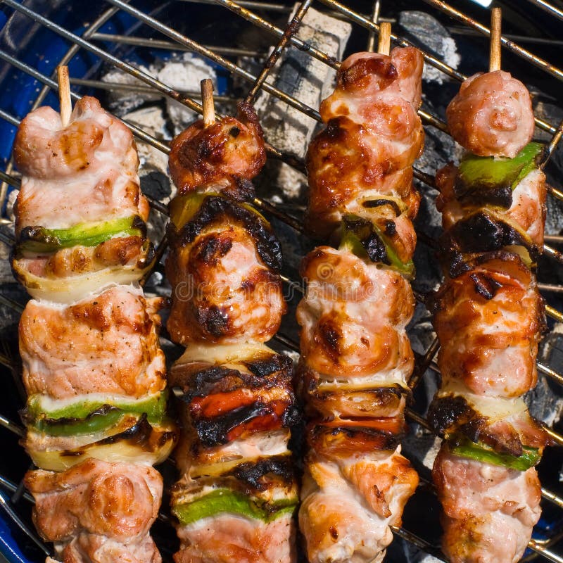 Grilled kabobs stock photo. Image of barbecue, meat, lunch 6770862