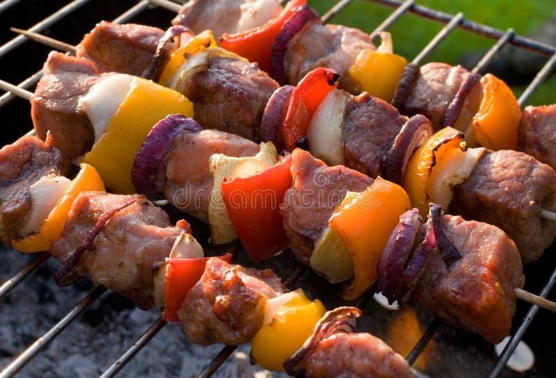 Grilled kabobs stock photo. Image of barbecue, meat, lunch 6770862
