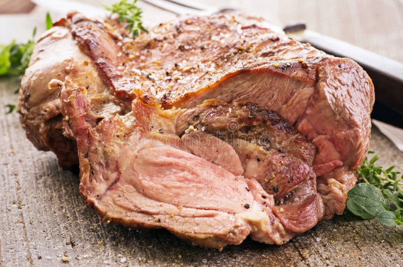Grilled Lamb Shoulder stock image. Image of cutting, lamb 42919583