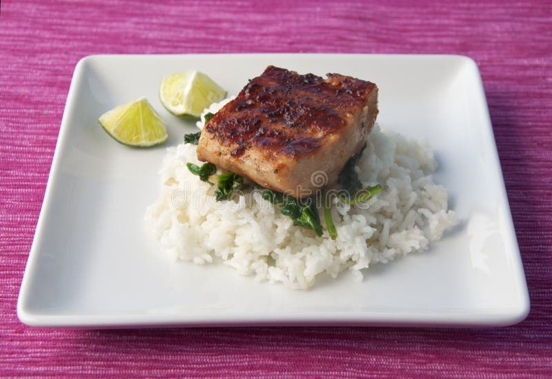 MahiMahi on Wooden Plank stock photo. Image of preparing 15188880