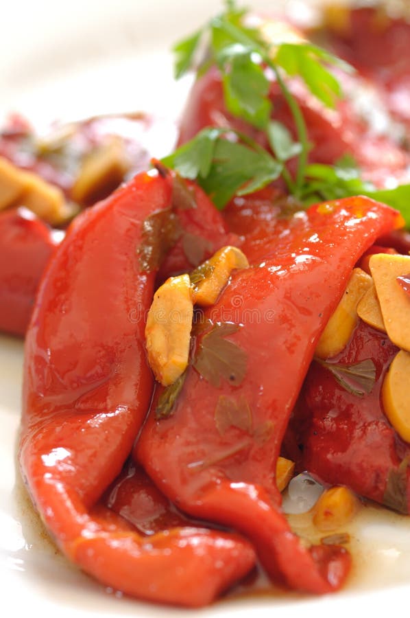 Grilled and Marinated Peppers Stock Photo Image of appetizer, salad