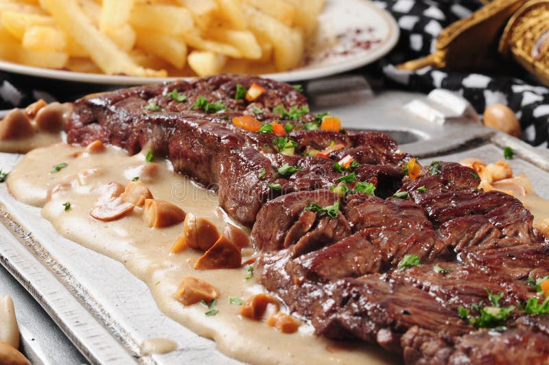 Grilled meat. stock images