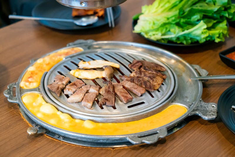 Grilled Meat in Korean Style or Korean BBQ Stock Photo Image of