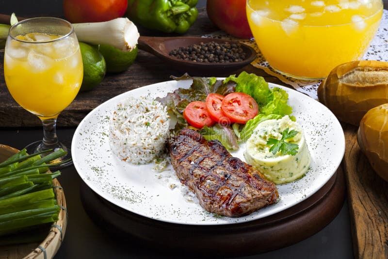 Grilled Meat with Trimmings Stock Image Image of barbeque, american