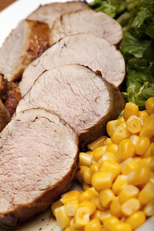 Grilled Meat with Vegetable Stock Image Image of dinner, grilled