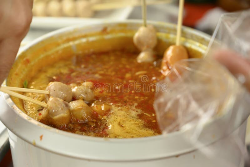 Grilled Meatballs with Dipping Sauce Stock Image Image of grill, crab
