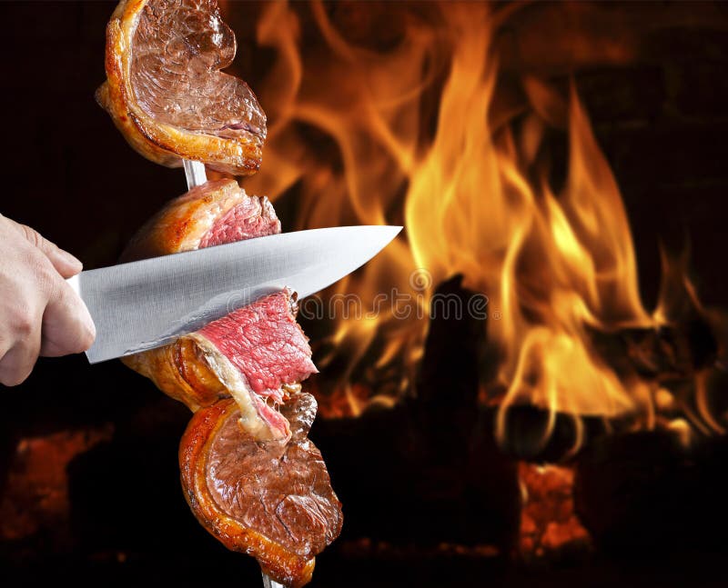 Picanha On Skewer On White Background Stock Photo - Download Image Now -  Picanha, Skewer, 2015 - iStock