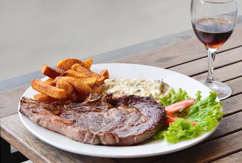 Grilled pork chops royalty free stock image