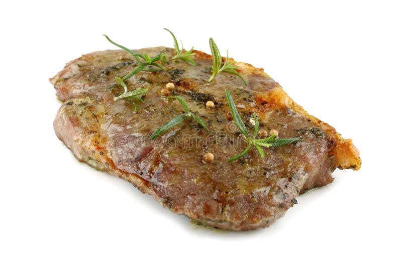 Grilled Pork Neck Steak Marinated in Herbs Stock Photo Image of steak